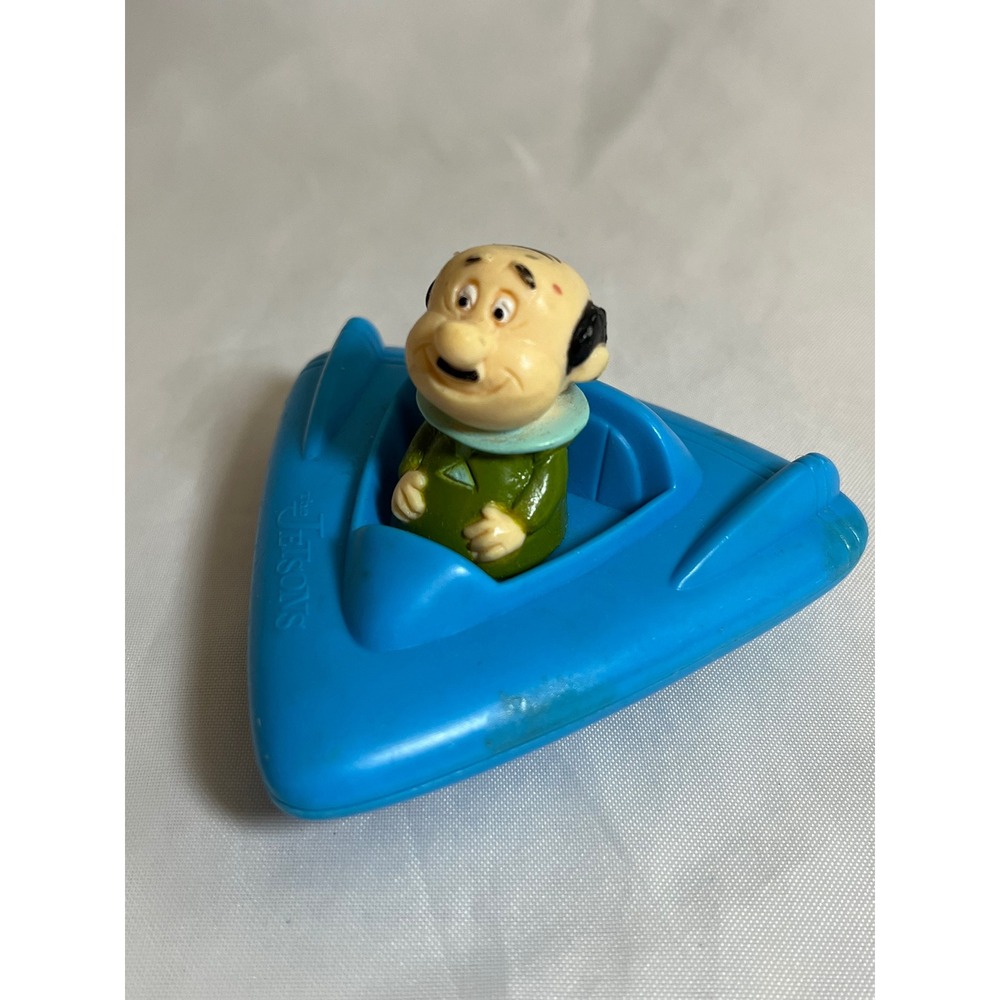 Vintage 1990 Hanna-Barbera The Jetsons Mr Spacely Spaceship Toy Blue Wind Up